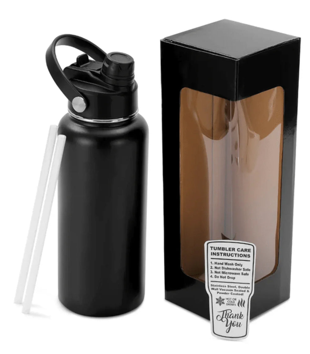 32oz “Ex” Engraved Sports Tumbler – Custom Funny Gift for Retirees & Expats