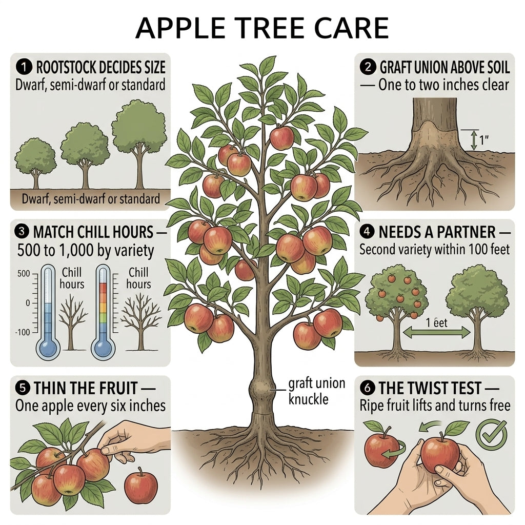 Apple Tree Care Guide: Planting, Pollination & Chill Hours by Region