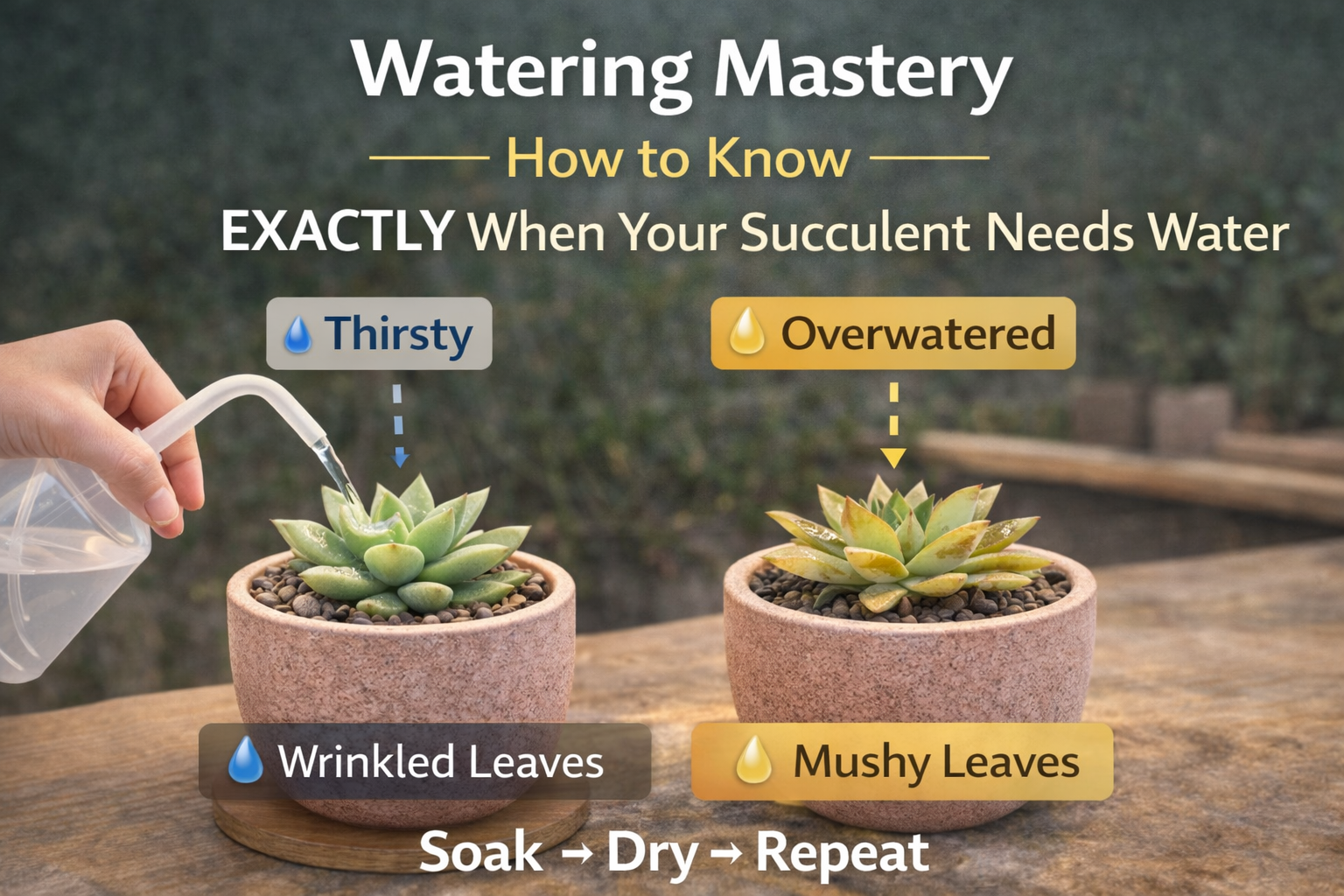 How to Water Indoor Succulents (Avoid Overwatering & Root Rot)
