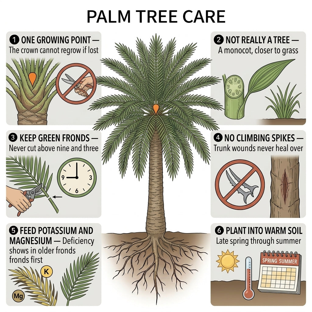 Palm Tree Care Guide: Why the Growing Point Is Everything