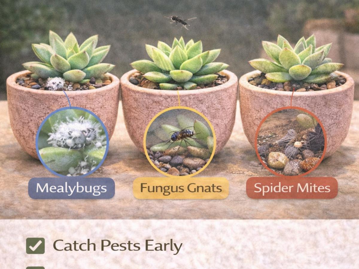 Common Succulent Pests: Identify, Prevent & Treat Mealybugs, Gnats & Mites Naturally