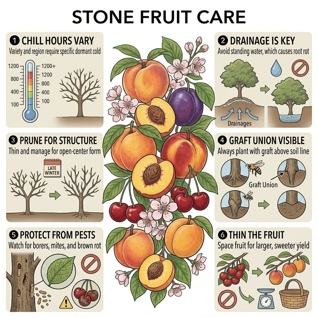 Stone Fruit Care Guide: How to Grow Peach, Plum, Cherry & Apricot Trees