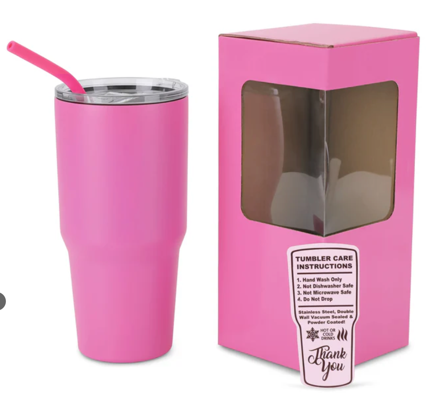 30 oz Double Insulated Tumbler with Matching Straw