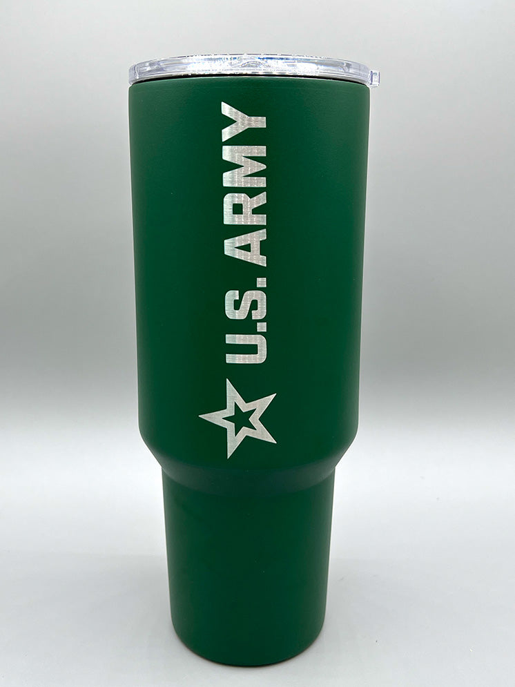 40 oz Engraved Tumbler | Double Insulated | Matching Silicone Straw | Optional Twist On and Off  Handle