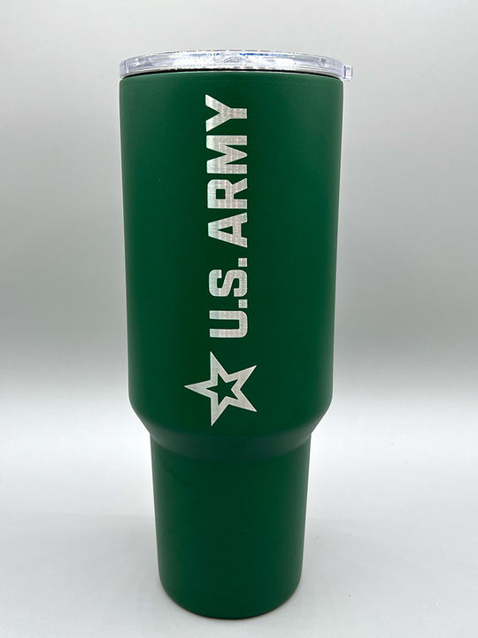 40 oz Engraved Tumbler | Double Insulated | Matching Silicone Straw | Optional Twist On and Off  Handle
