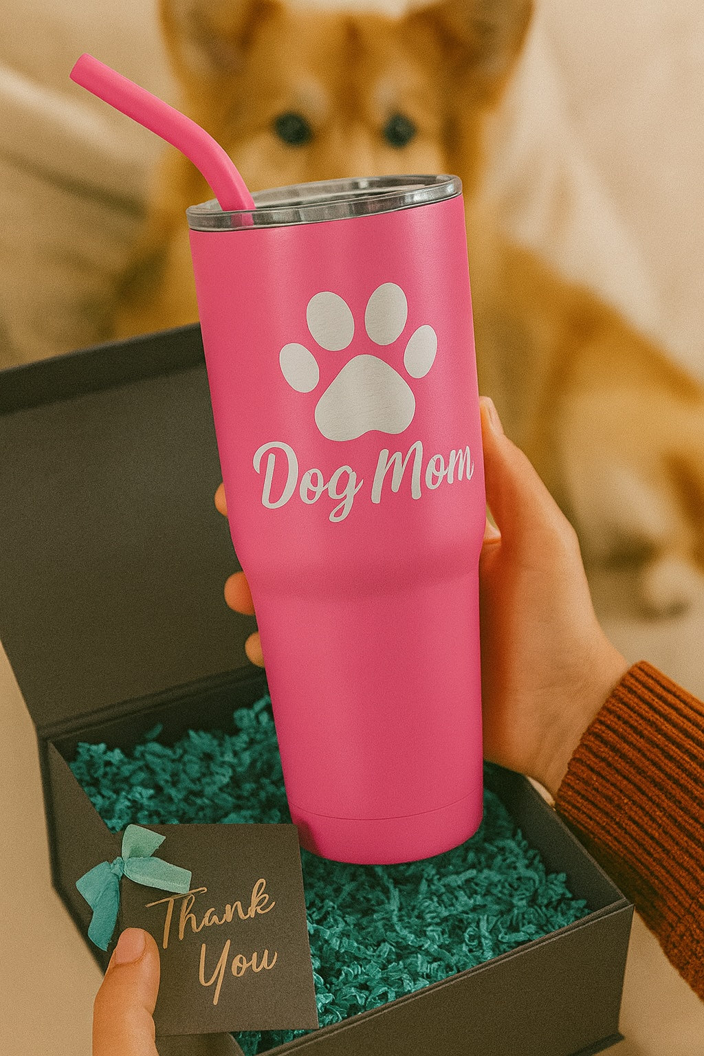 Personalized 40oz Stainless Steel Tumbler with Straw – Double-Wall Insulated, Powder-Coated Finish