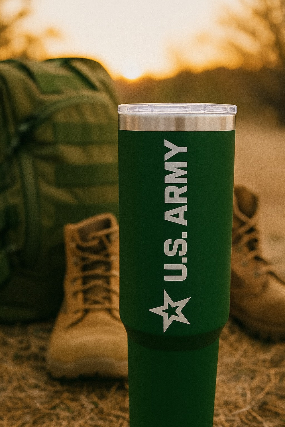 Personalized 40oz Stainless Steel Tumbler with Straw – Double-Wall Insulated, Powder-Coated Finish