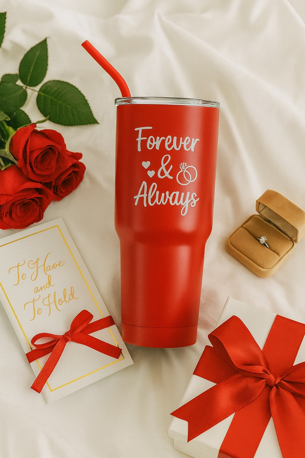 Personalized 40oz Stainless Steel Tumbler with Straw – Double-Wall Insulated, Powder-Coated Finish