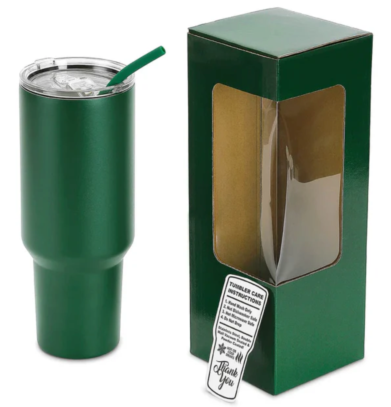 40 oz Double Insulated Tumbler with Matching Straw