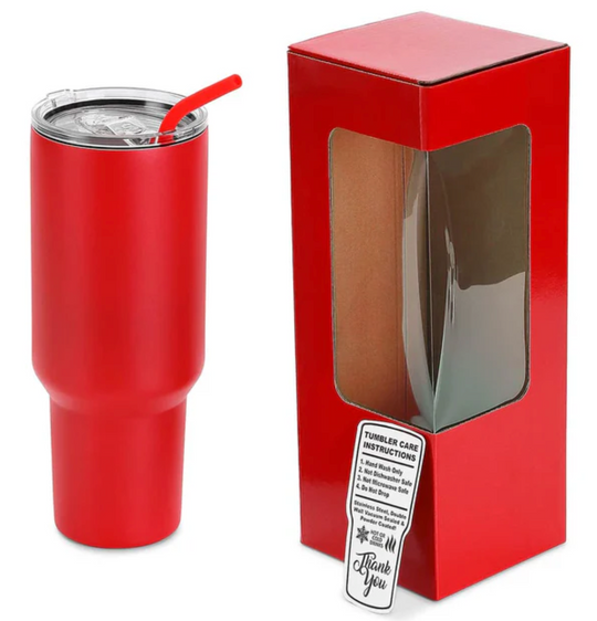 40 oz Engraved Tumbler | Double Insulated | Matching Silicone Straw | Optional Twist On and Off  Handle