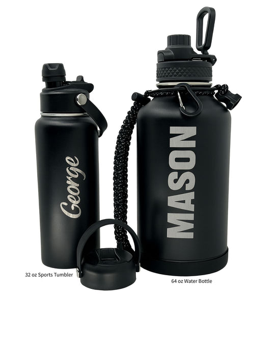 64 oz Personalized Engraved Tumbler – Custom Stainless Steel Water Jug