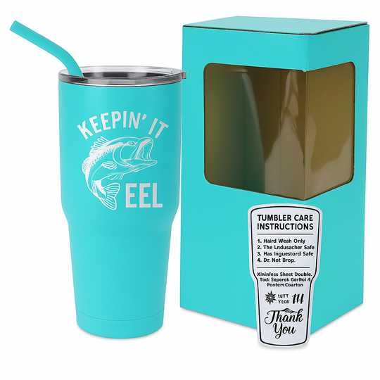 Personalized 30oz Stainless Steel Tumbler with Straw – Double-Wall Insulated, Powder-Coated Finish