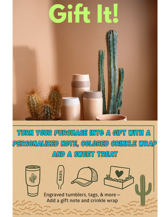 Make it a Gift | Personalized Hallmark Note Card | Nestled in Choice of Crinkle Paper | Hand Select Gift Items