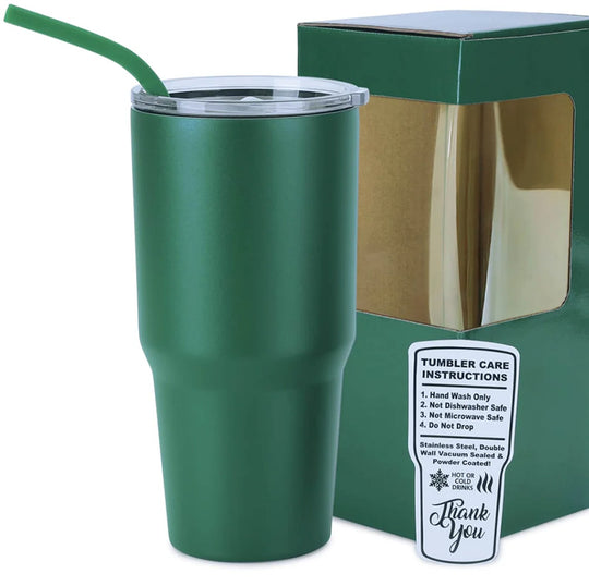 30 oz Engraved Tumbler | Double Insulated | Matching Silicone Straw | Optional Twist On and Off  Handle