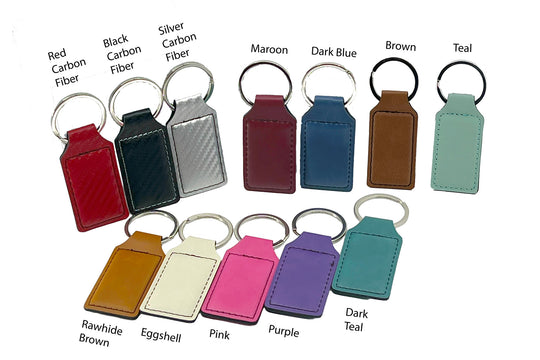 Keychain | Personalized | Custom Engraved | Leatherette