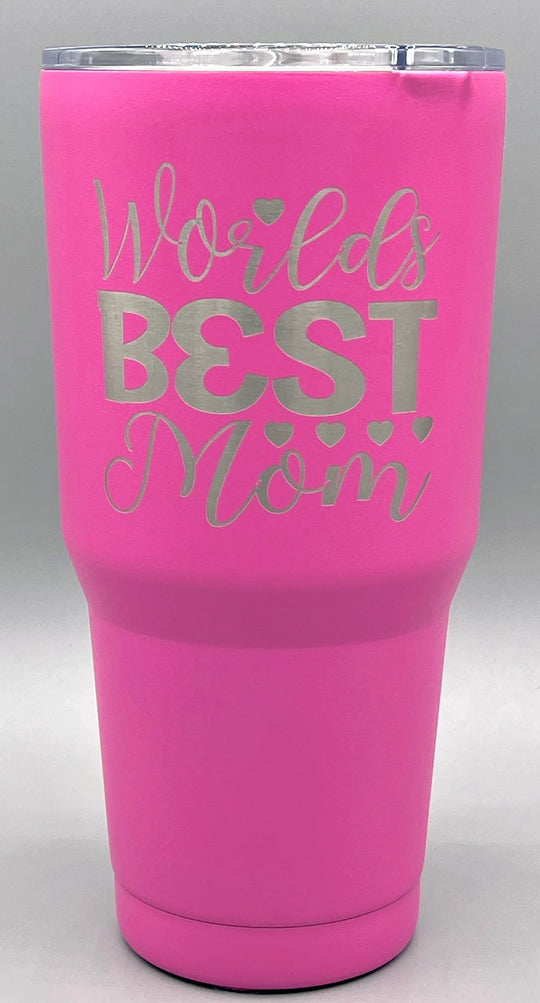 30 oz Engraved Tumbler | Double Insulated | Matching Silicone Straw | Optional Twist On and Off  Handle