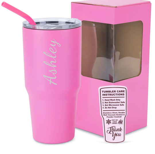 Gift Box for Mom | Engraved Tumbler with Keychain & Coaster | Personalized Gift for Mom, Birthday, Valentine's Day, New Mom, Baby Shower