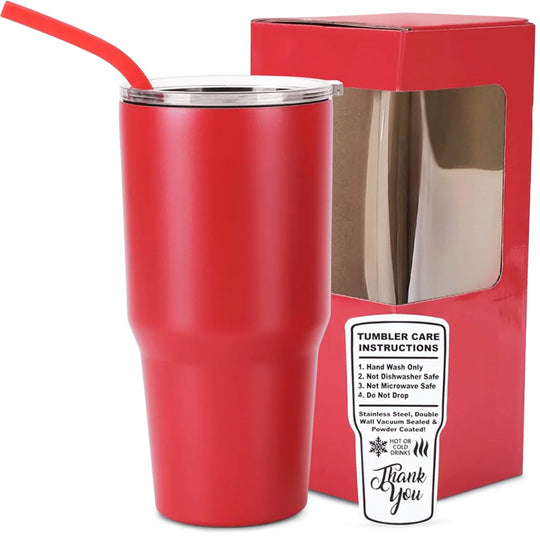 30 oz Engraved Tumbler | Double Insulated | Matching Silicone Straw | Optional Twist On and Off  Handle