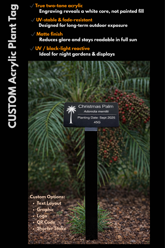 Acrylic Plant Garden Tag &amp; Stake | Personalized Garden Marker, Gift and Inspirational Messages