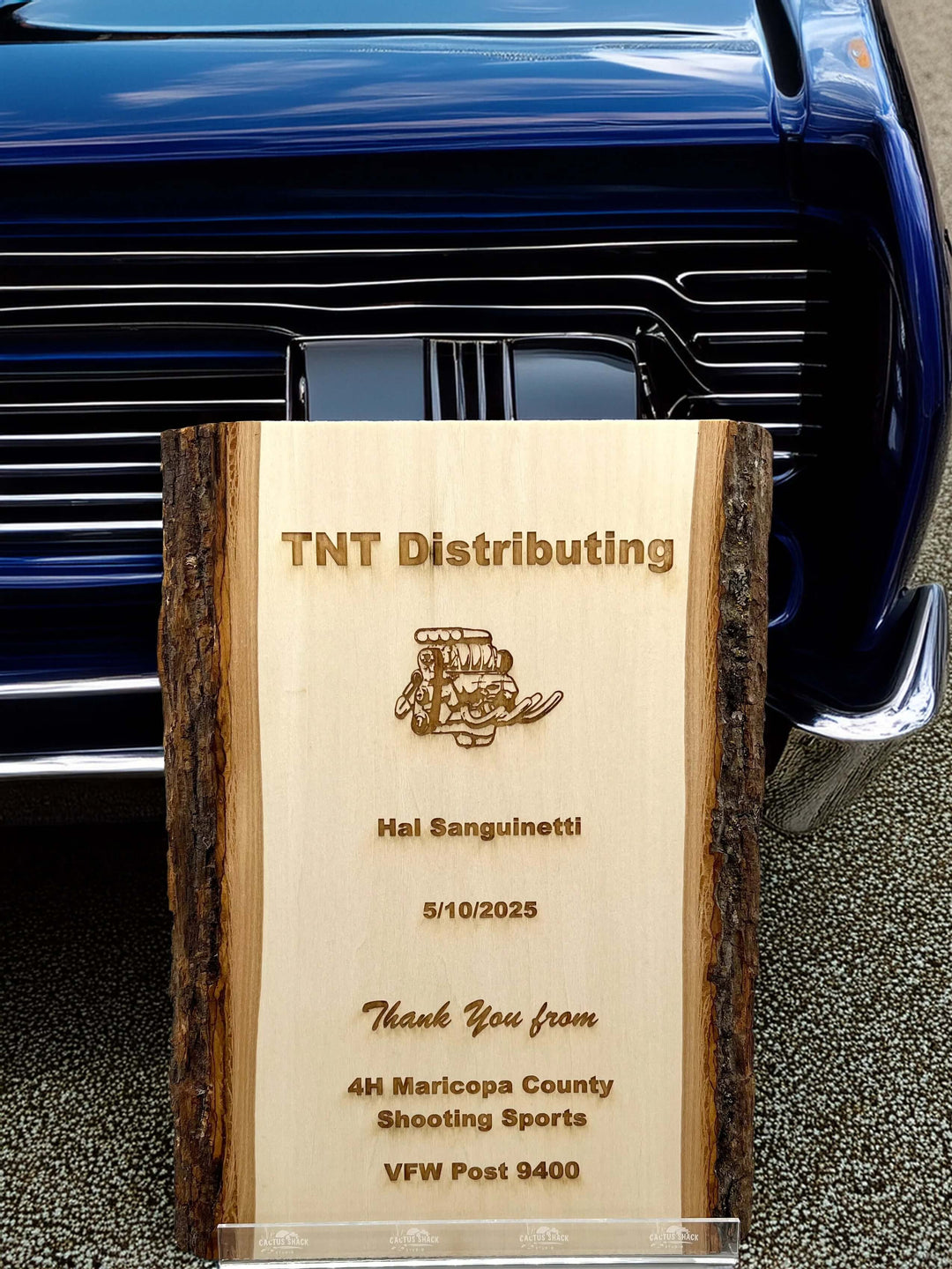 Custom Engraved Live Edge Wood Plank