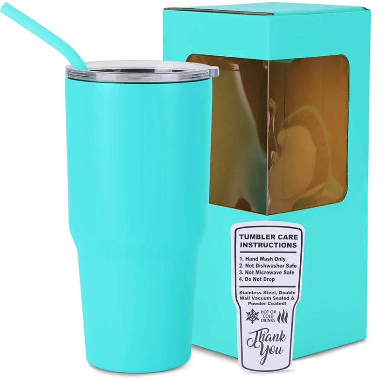 30 oz Engraved Tumbler | Double Insulated | Matching Silicone Straw | Optional Twist On and Off  Handle