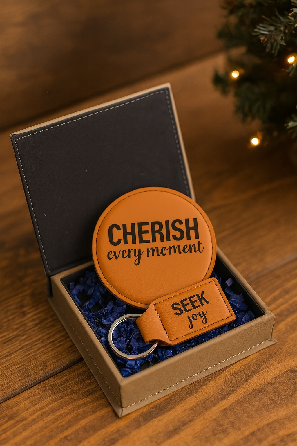 Personalized Gift Box | Engraved Keepsake Box, Coaster & Keychain | Birthday, Graduation, Thank You, Employee, Wedding Gift