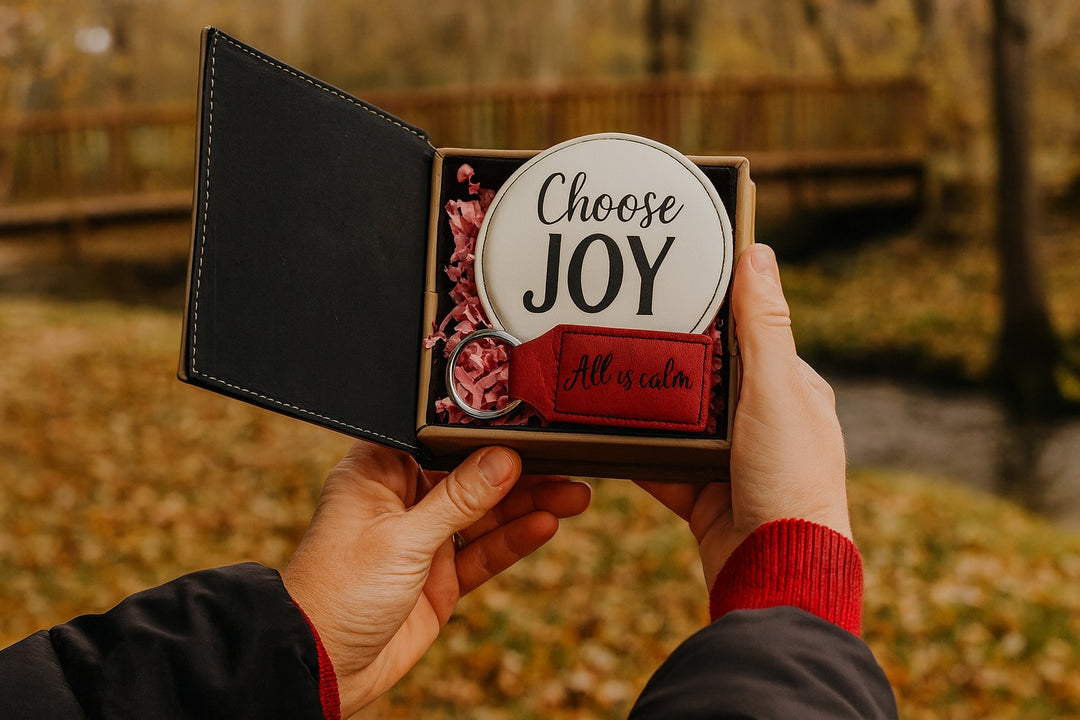 Personalized Gift Box | Engraved Keepsake Box, Coaster & Keychain | Birthday, Graduation, Thank You, Employee, Wedding Gift